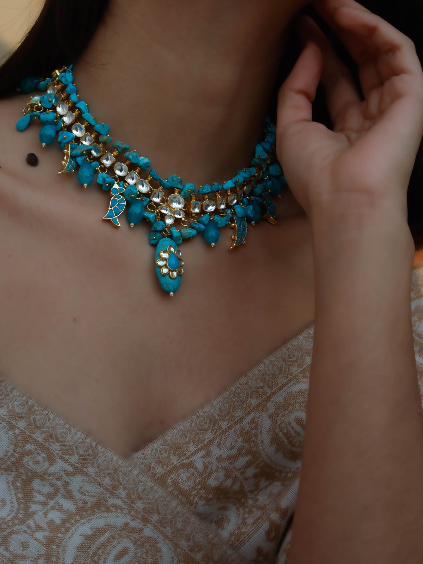 Azul Turquoise Kundan Necklace