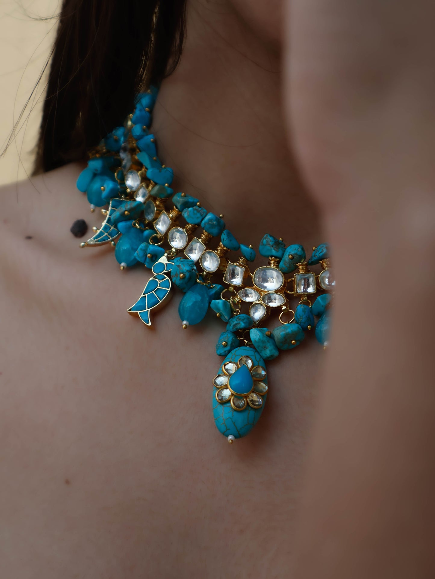 Azul Turquoise Kundan Necklace