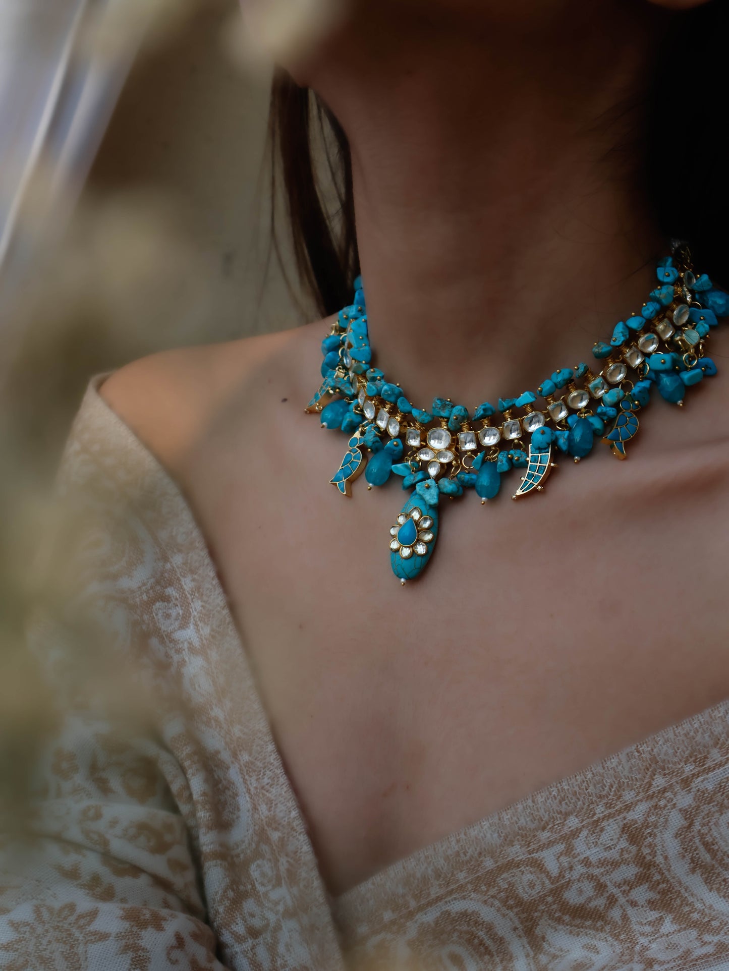 Azul Turquoise Kundan Necklace