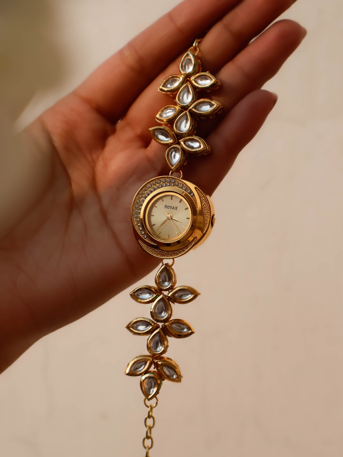 Ashley Kundan Wrist Watch