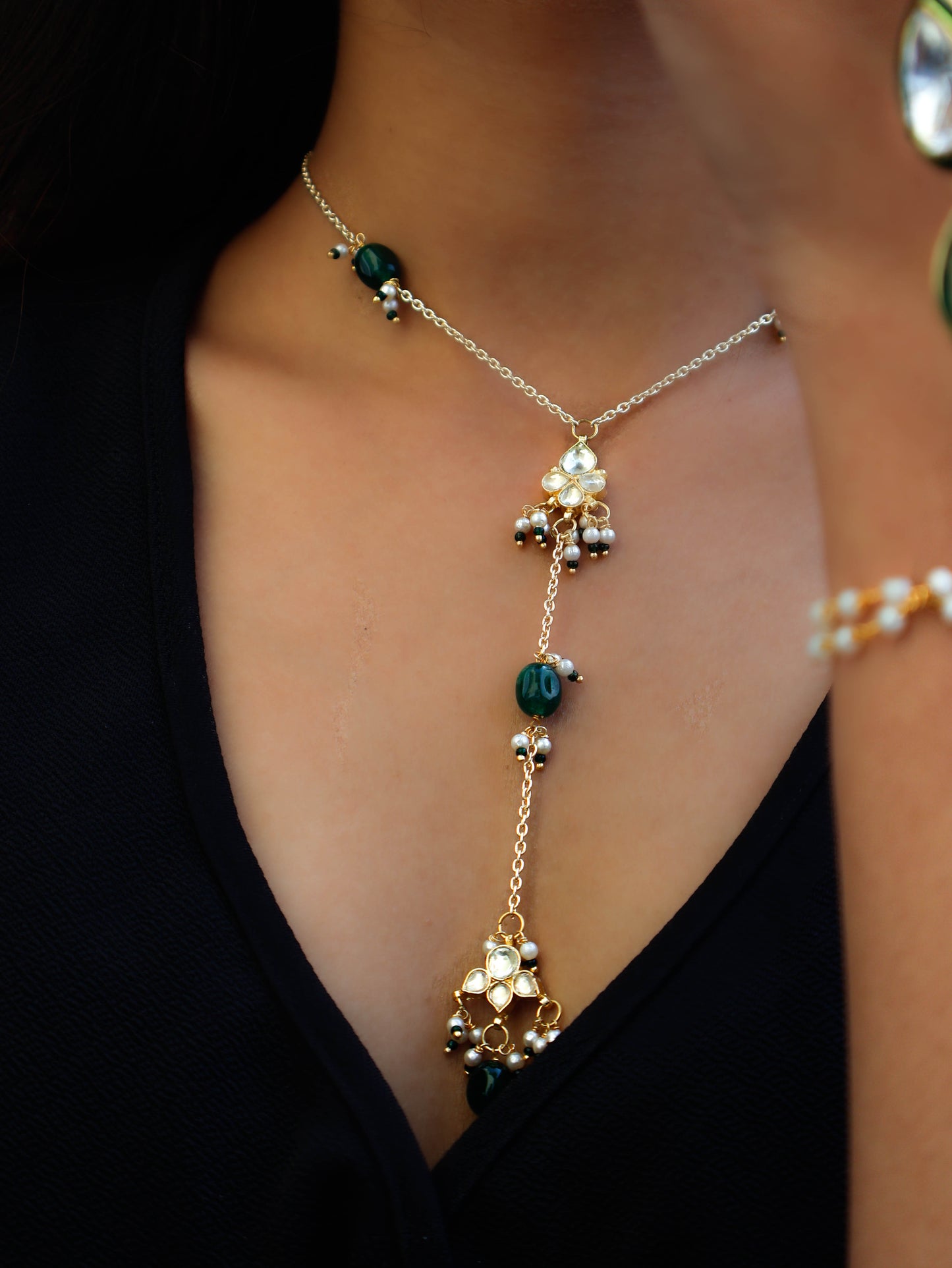 Raga Green Kundan Necklace