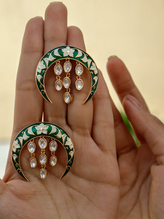 Sophie Green Meenakari Kundan Earrings