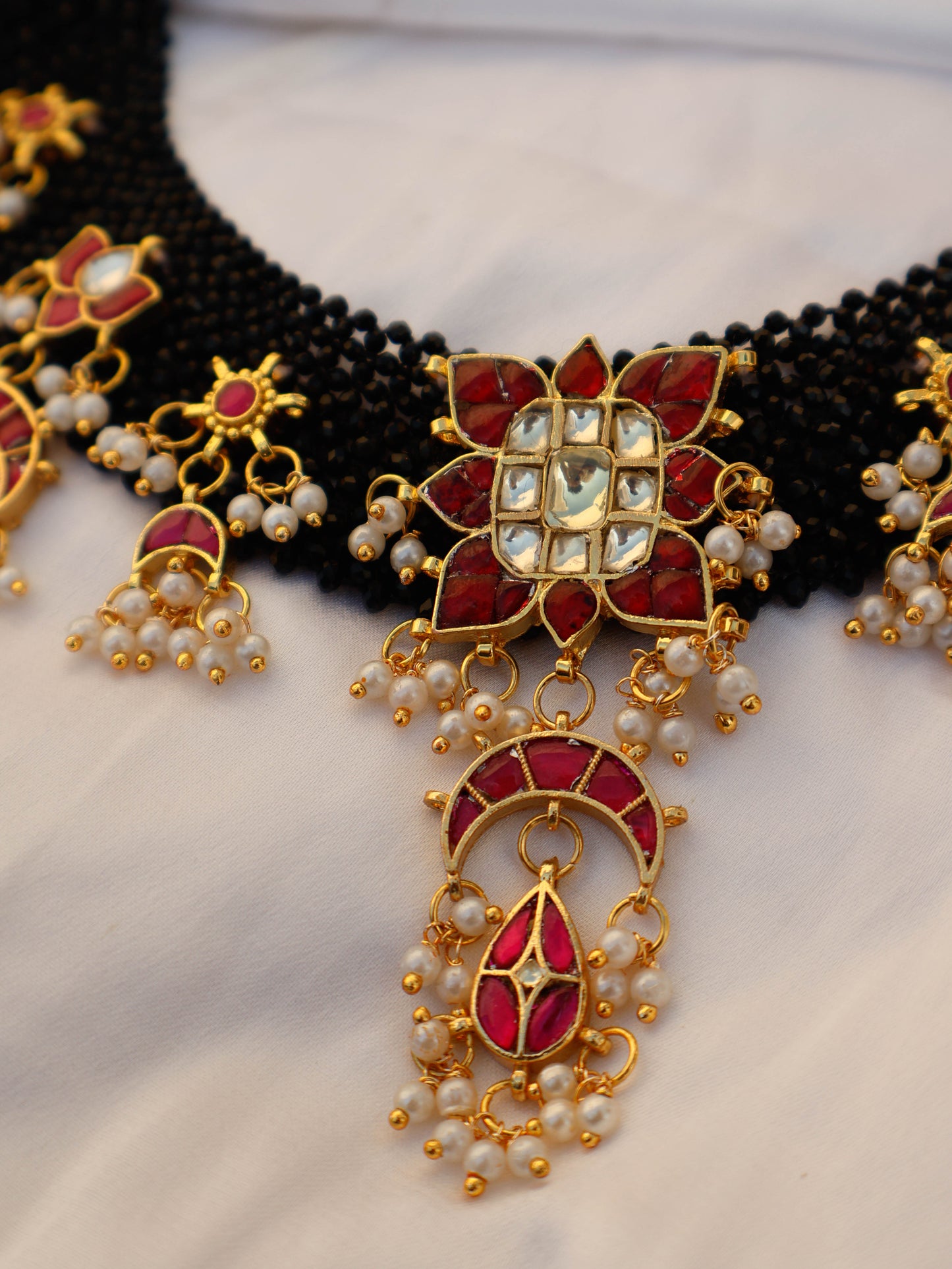 Blake Red Kundan Necklace