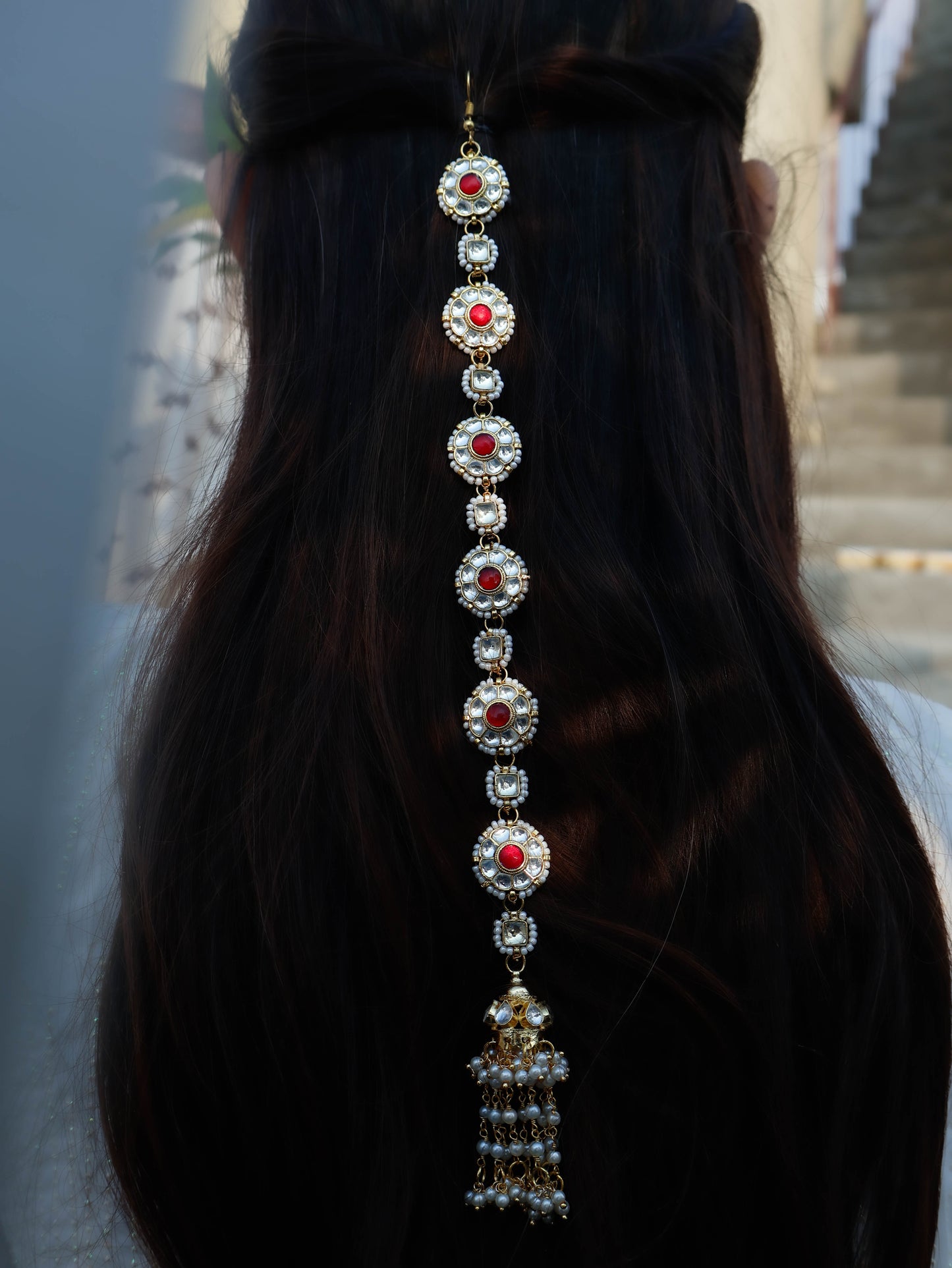 Vanya Kundan and Pearl Hair Pin