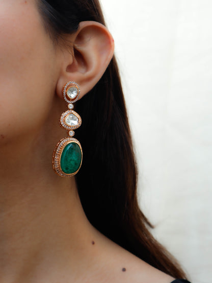 Amy Green Polki Earrings