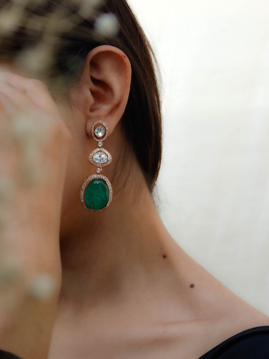 Amy Green Polki Earrings