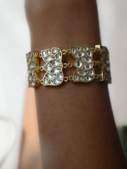 Zara Lotus Kundan Bracelet