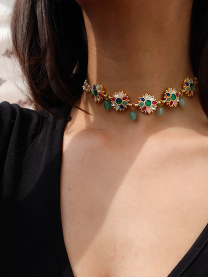 Lacey Kundan Choker Necklace