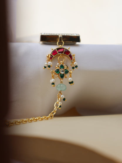 Imani Multicolored Kundan Wrist Watch