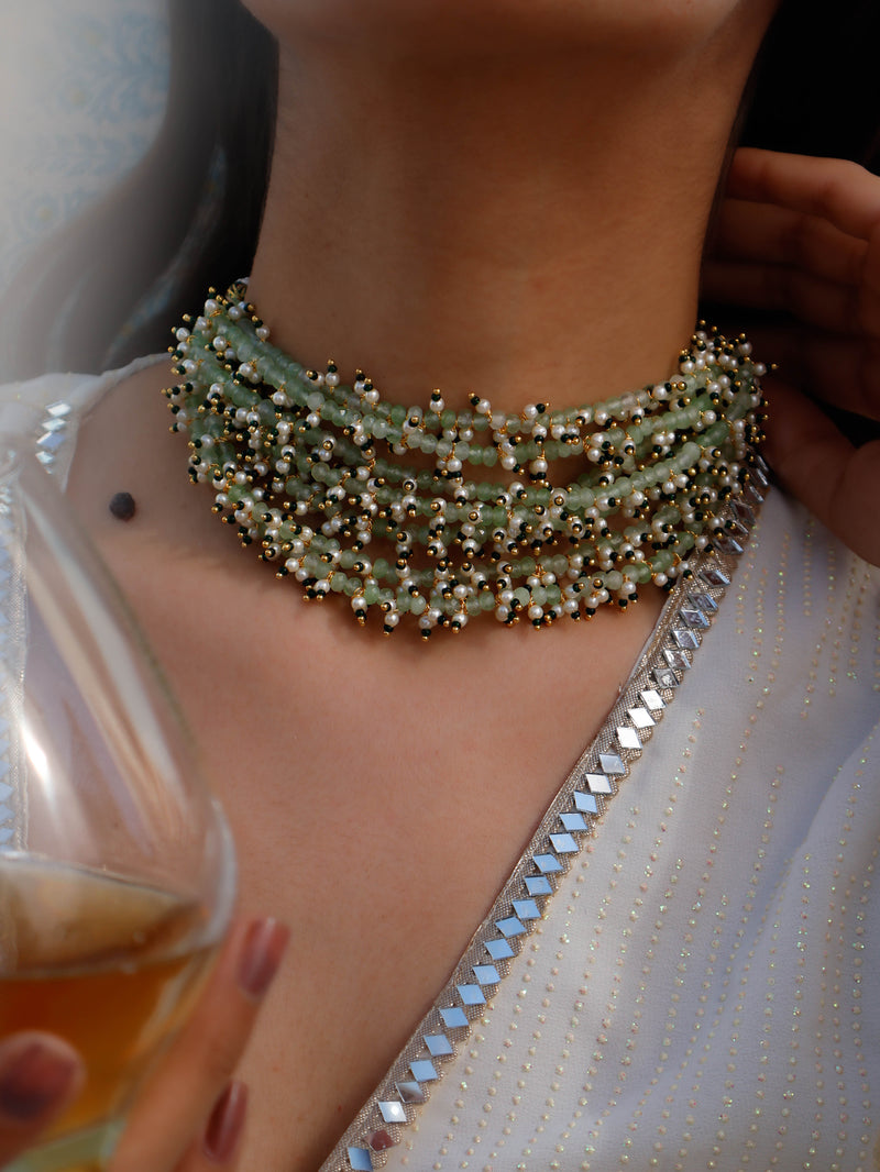 Rukhsar Mint-Green Choker Necklace