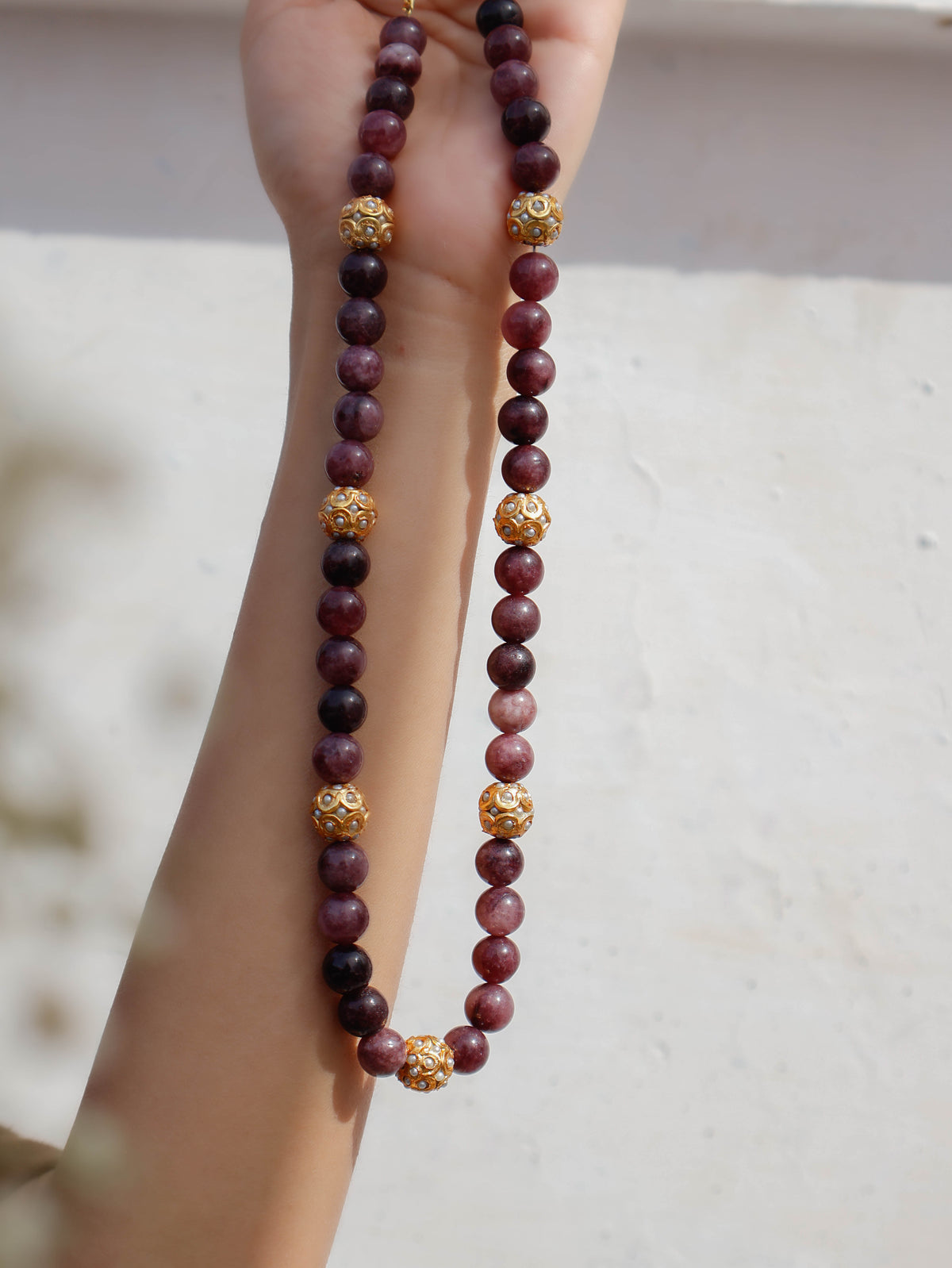 Kavi Purple Long Necklace