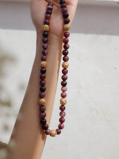 Kavi Purple Long Necklace