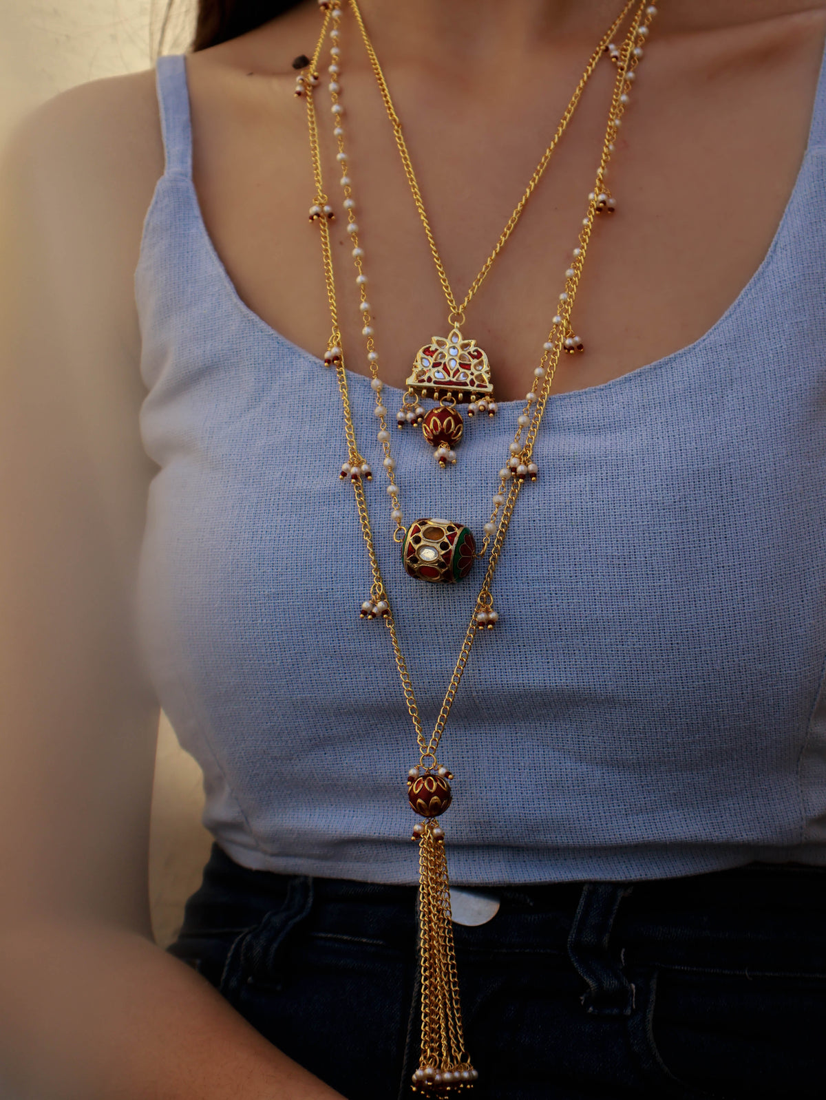 Reyhna Multilayered Long Necklace