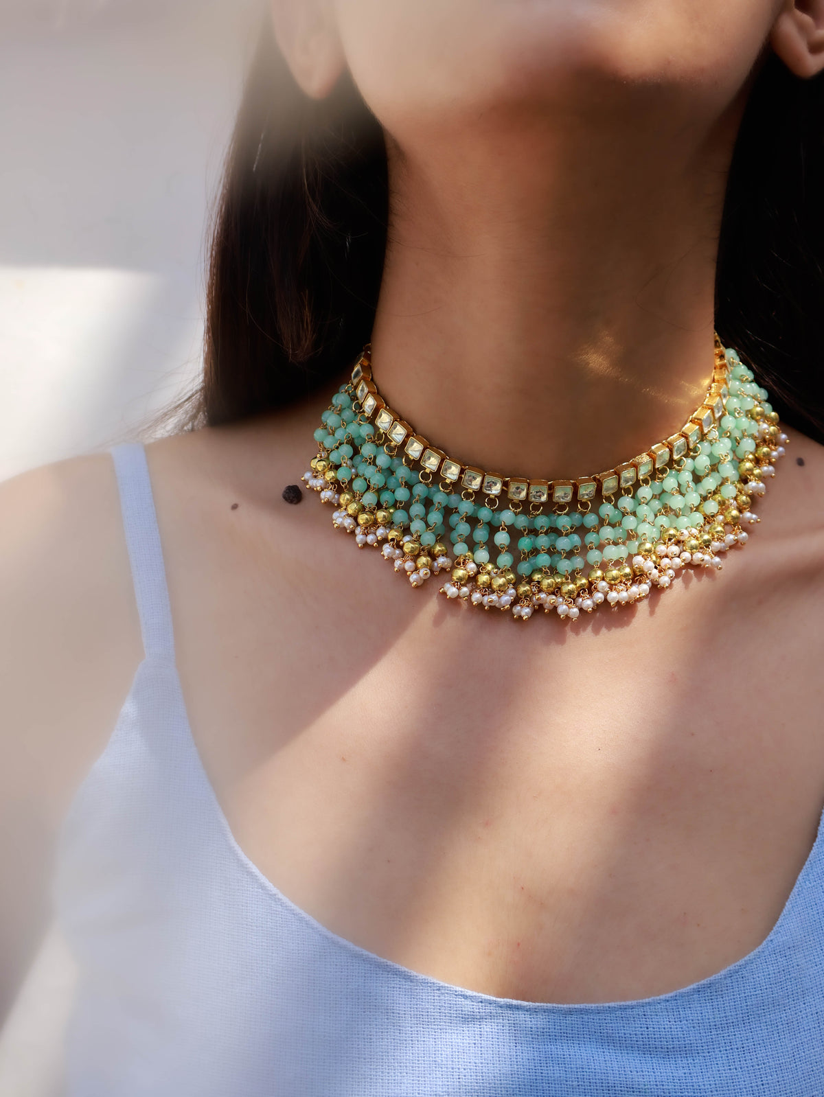 Azmaa Turquoise Choker Necklace