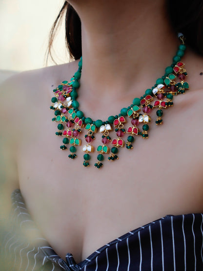 Taashni Multicolored Kundan Necklace