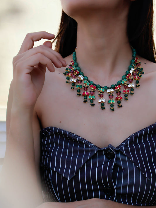 Taashni Multicolored Kundan Necklace