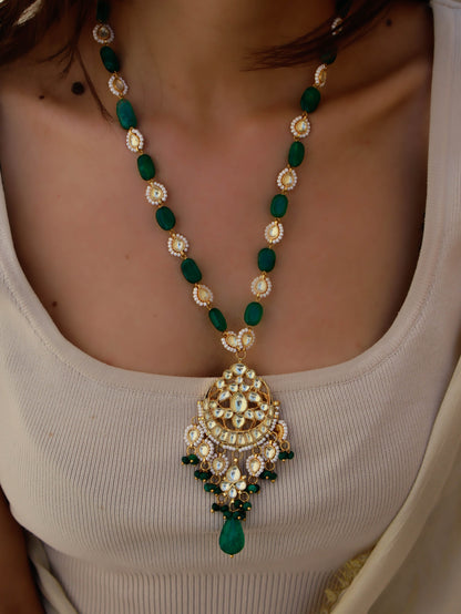 Amrita Kundan Green Necklace