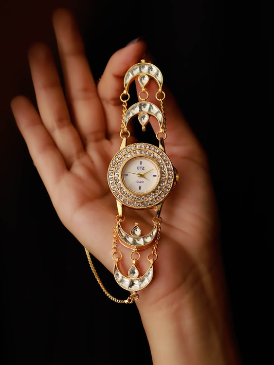 Zakiya Kundan Wrist Watch