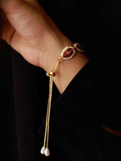 Kate Kundan Pink Wrist Watch