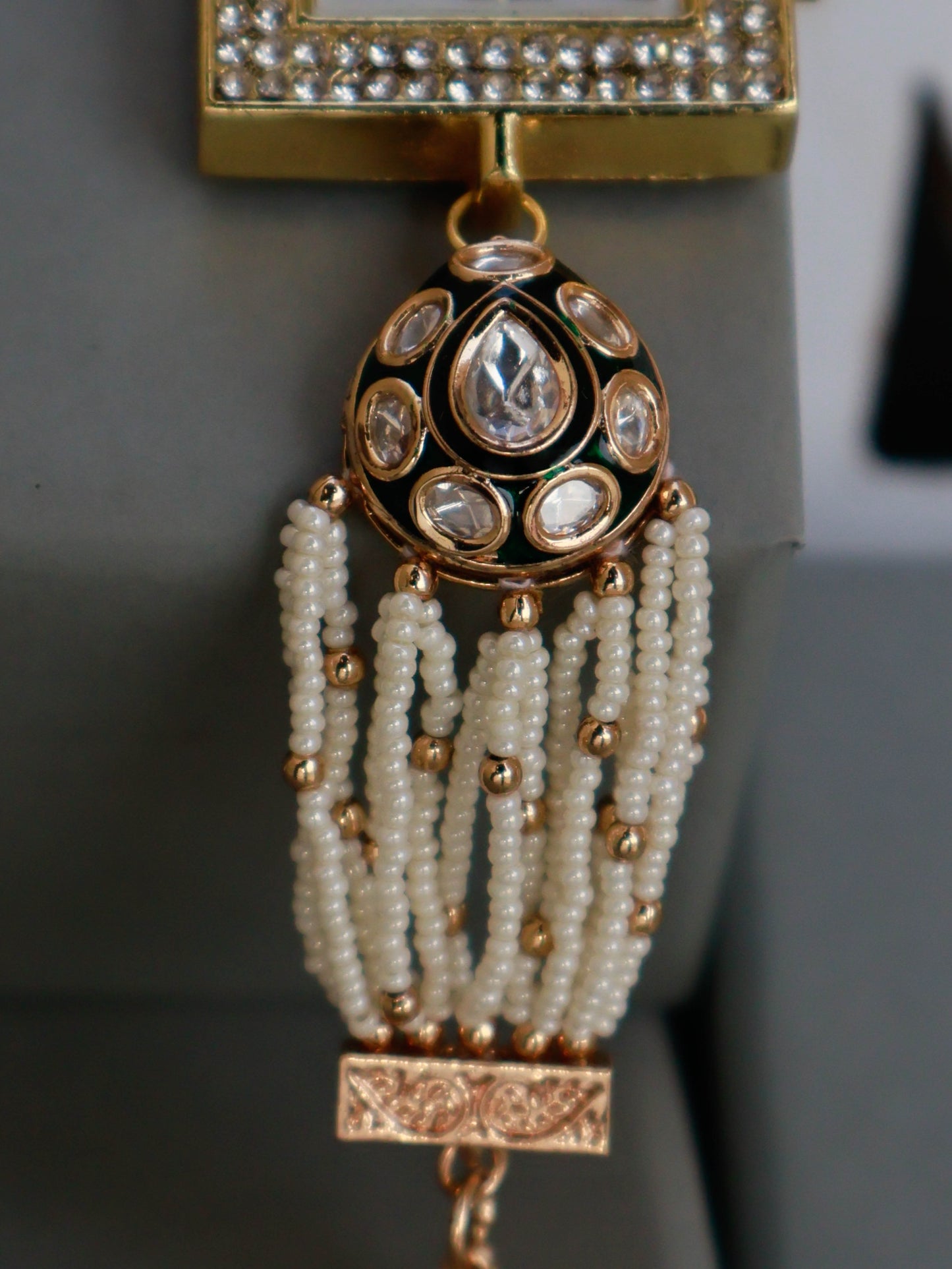 Ameera Polki Meenakari Wrist Watch