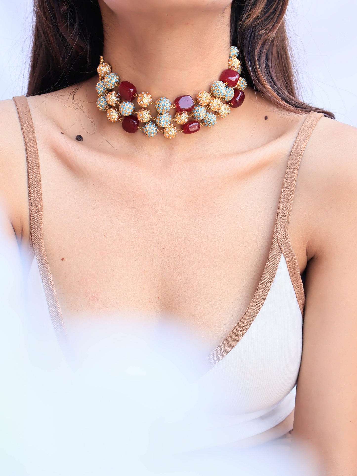 Rhea Multicolored Choker Necklace