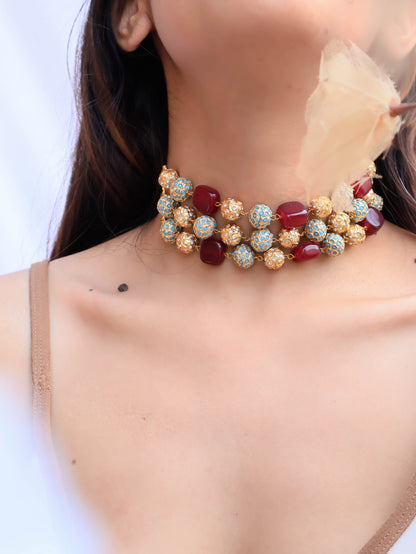 Rhea Multicolored Choker Necklace