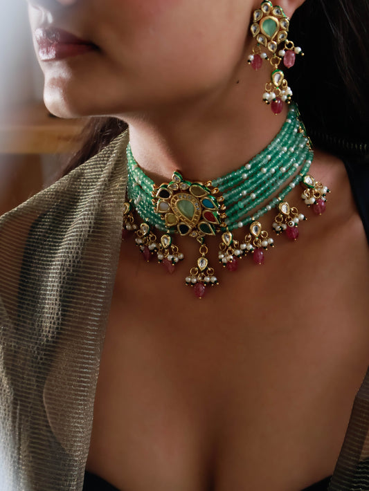 Sukhmani Kundan Choker Necklace Set
