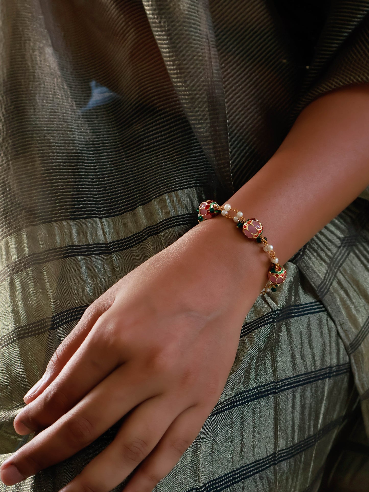 Rutvi Peachy Pink Bracelet