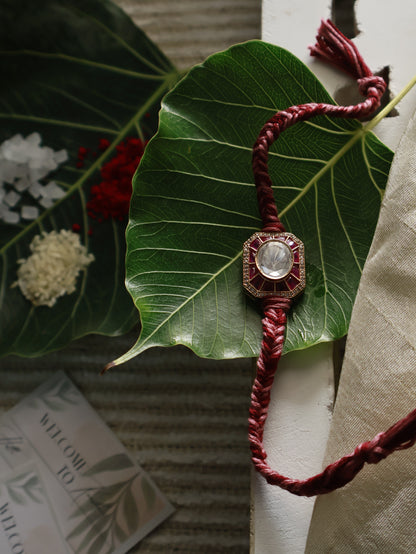 Reyansh Maroon Pink Rakhi