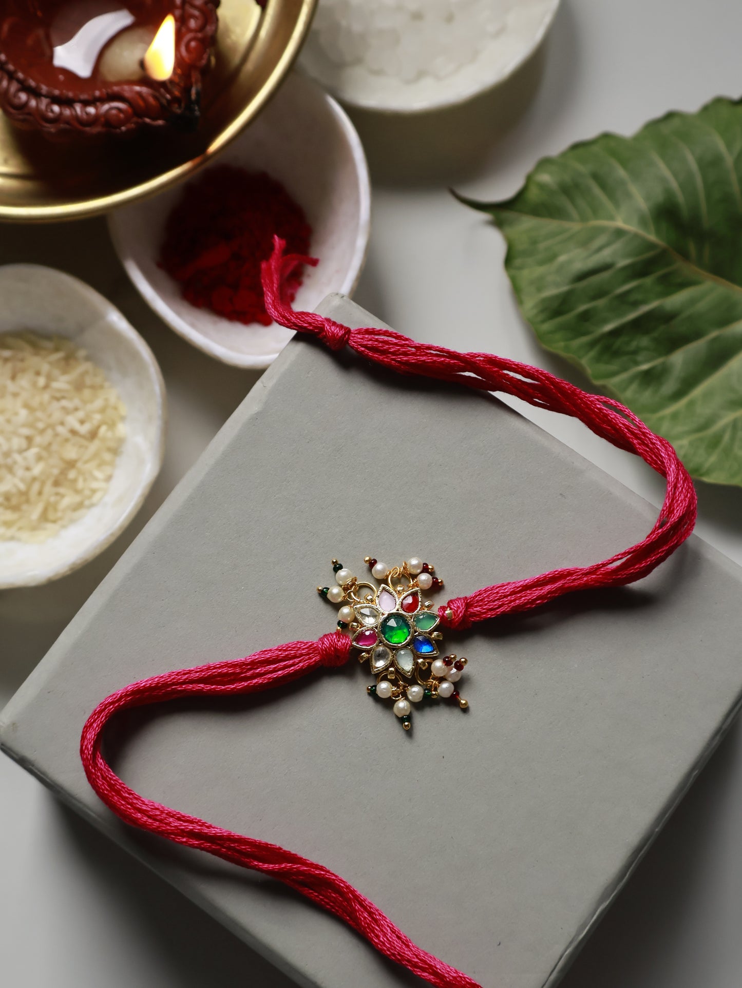 Ashta Multicolored Floral Rakhi