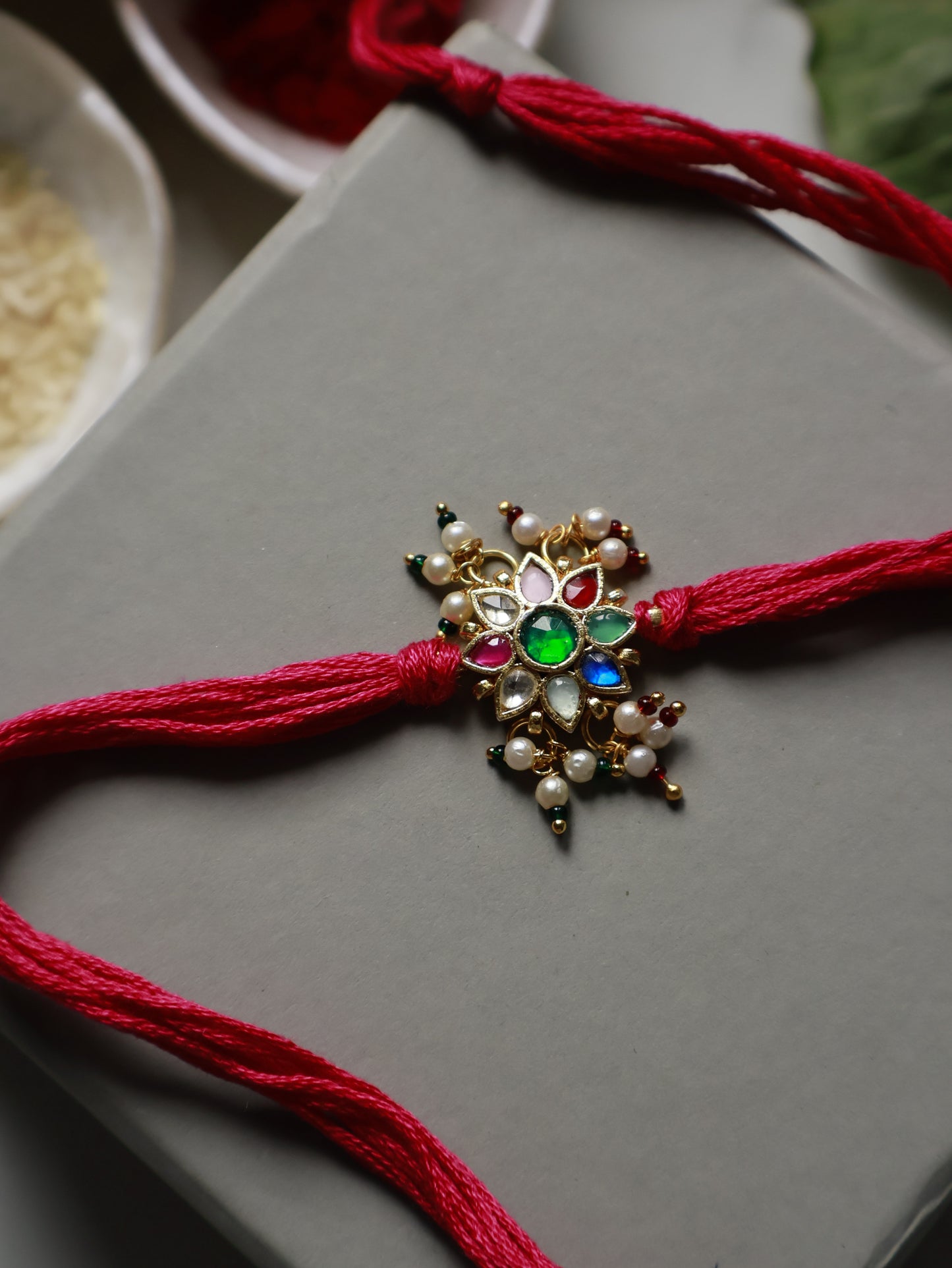 Ashta Multicolored Floral Rakhi