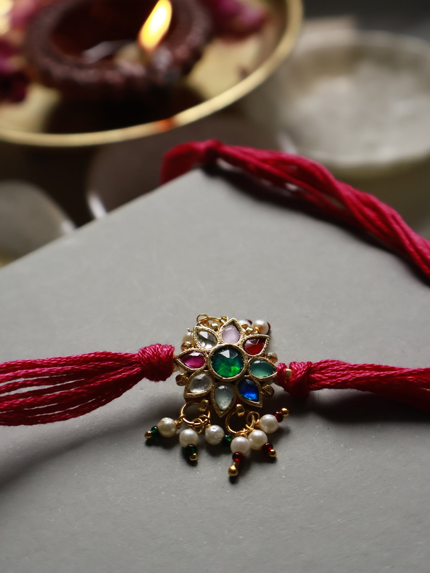 Ashta Multicolored Floral Rakhi