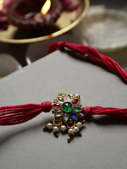 Ashta Multicolored Floral Rakhi
