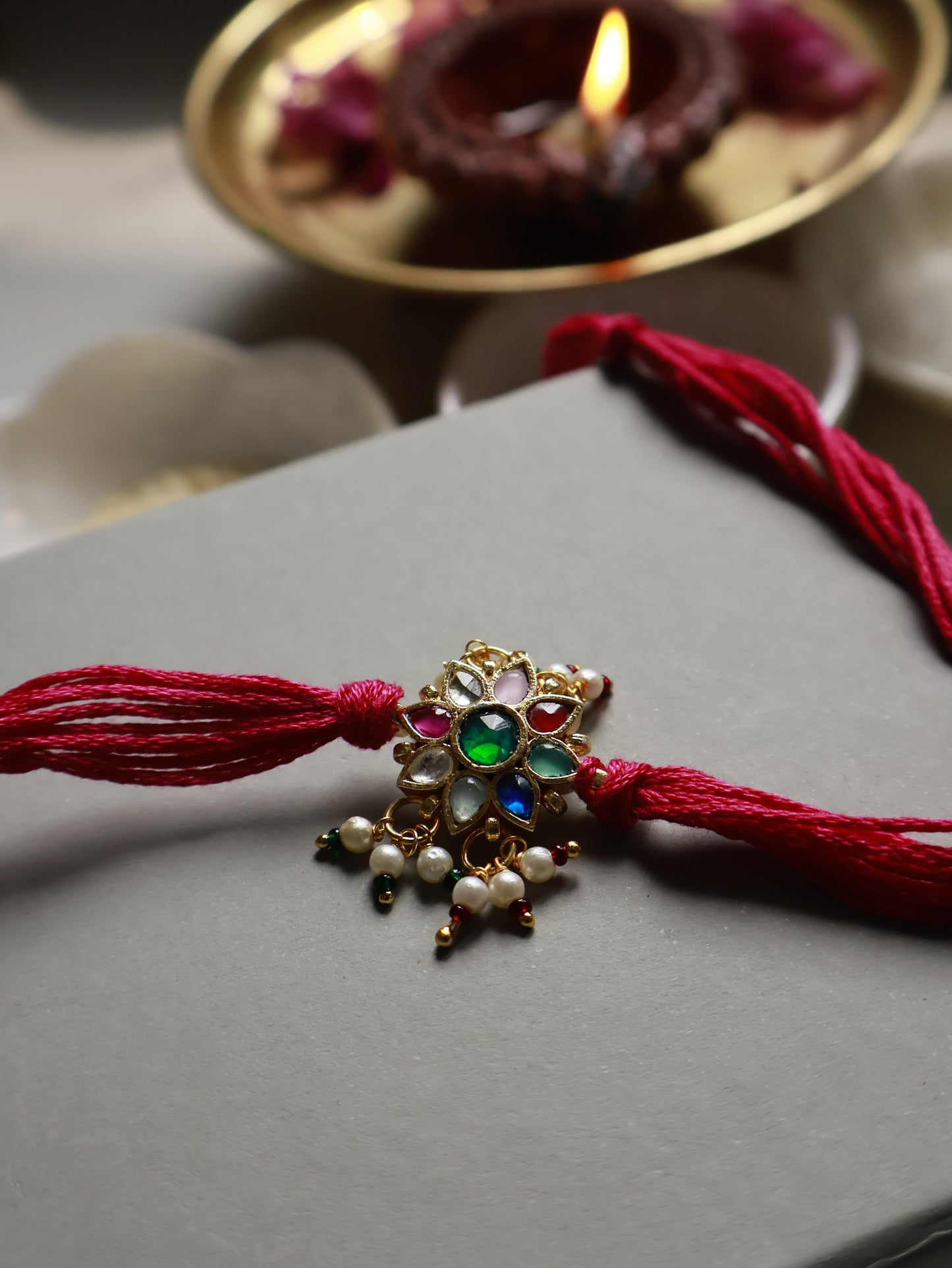 Ashta Multicolored Floral Rakhi