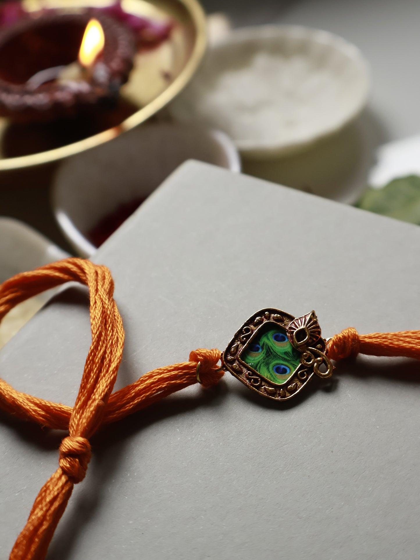 Mayur Orange Rakhi