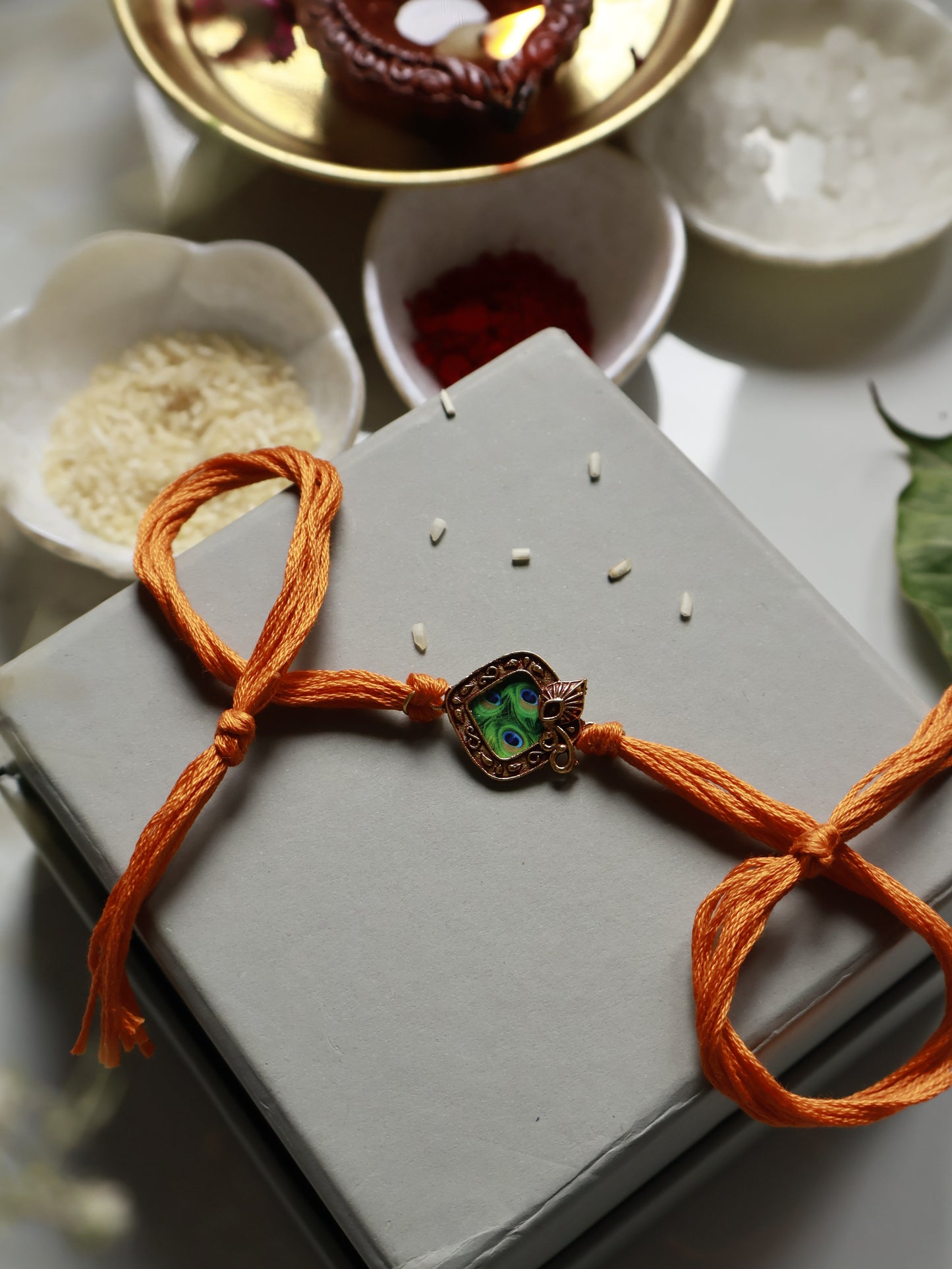Mayur Orange Rakhi