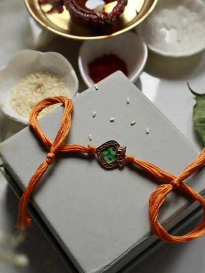 Mayur Orange Rakhi