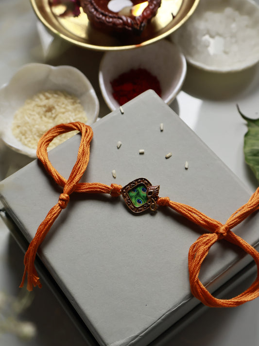 Mayur Orange Rakhi