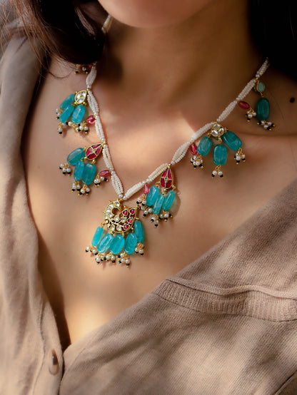 Maria Kundan Turquoise Necklace