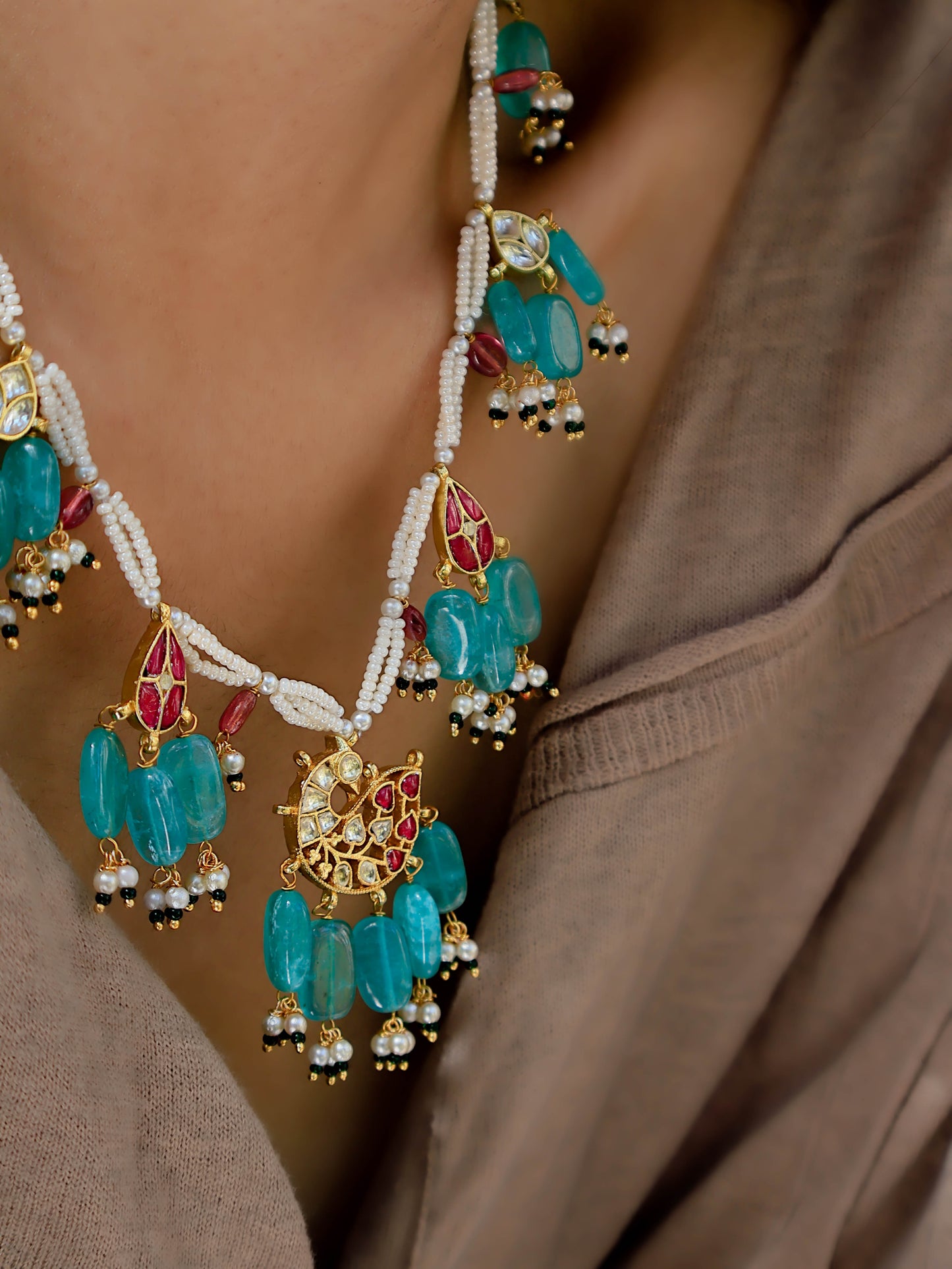 Maria Kundan Turquoise Necklace