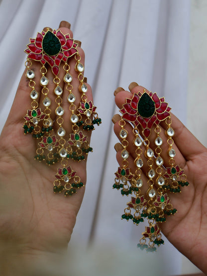 Yuva Pink Lotus Earrings