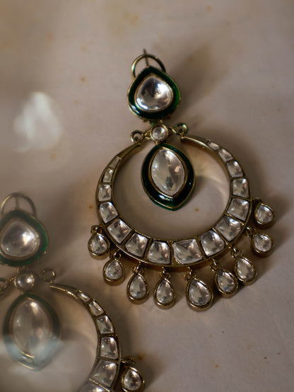 Moonlit Polki Chaandbali Earrings