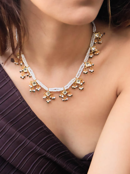 Lekha Pearl Kundan Necklace