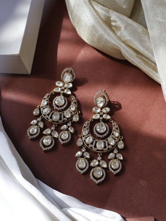 Arvita Polki Chandbali Earrings