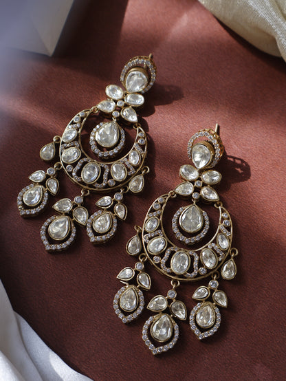 Arvita Polki Chandbali Earrings