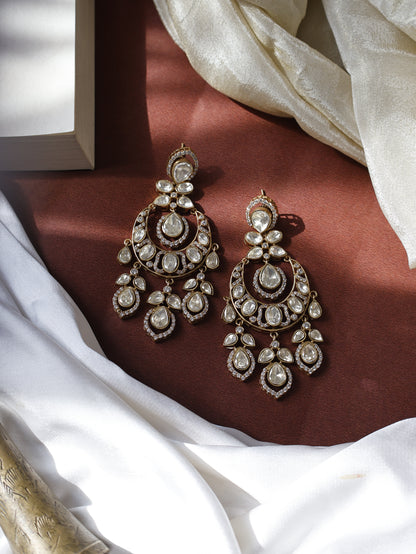 Arvita Polki Chandbali Earrings