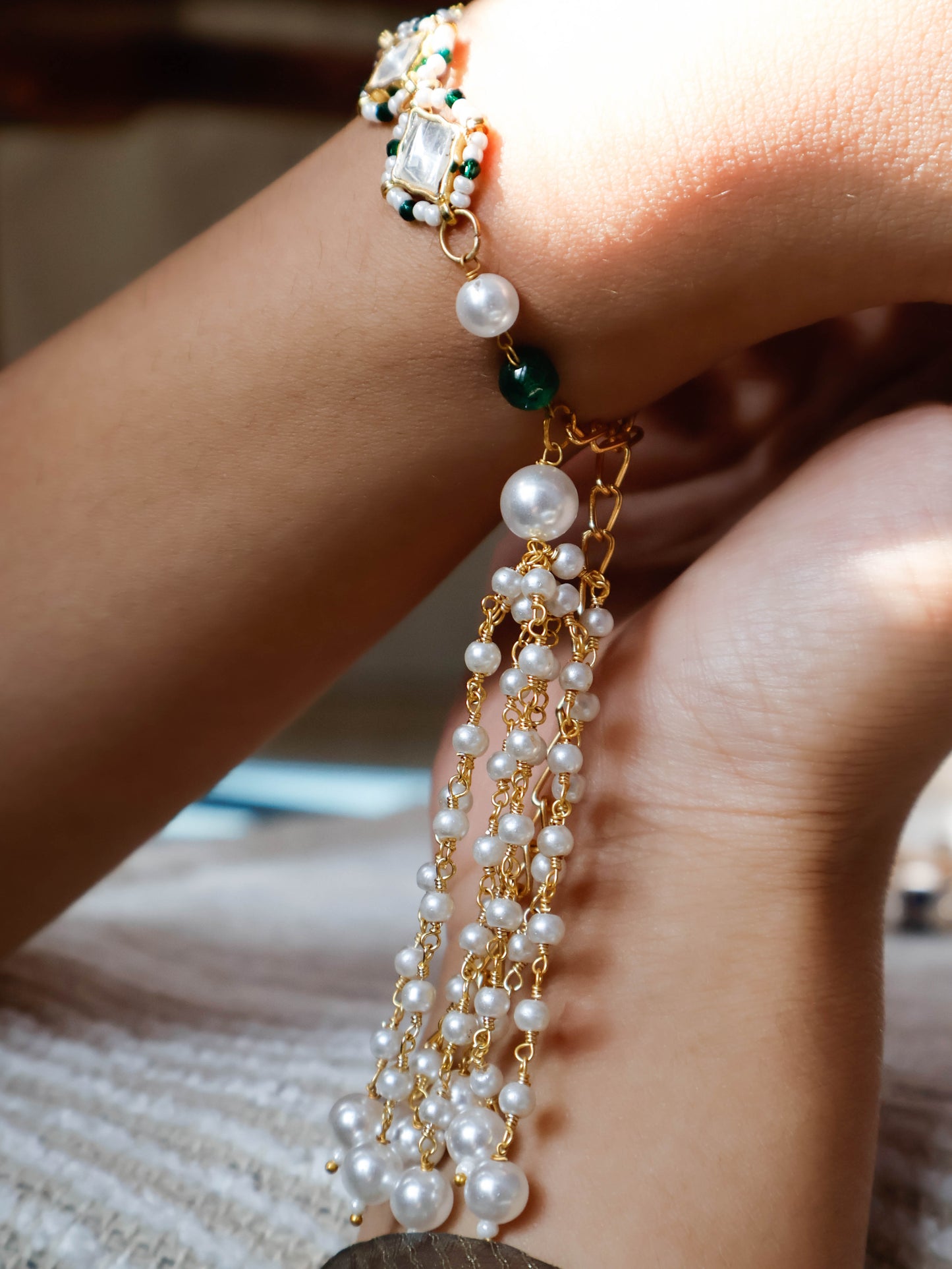 Bhumi Green Kundan Lumba
