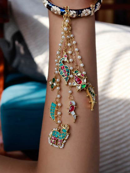 Divisha Multicolored Kundan Lumba
