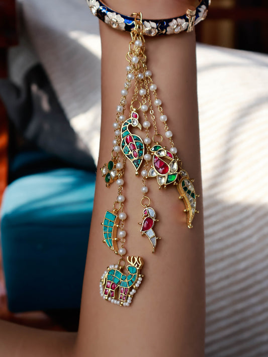 Divisha Multicolored Kundan Lumba