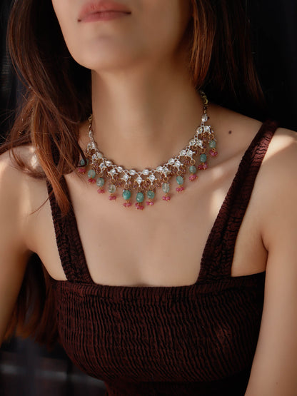 Alina Multicolored Kundan Necklace